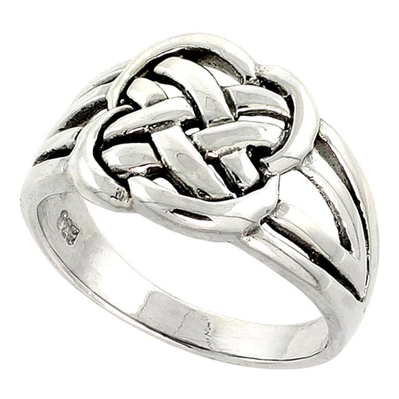 Sterling Silver Celtic Knot Ring men's Ring 9-14 - Picture 1 of 2